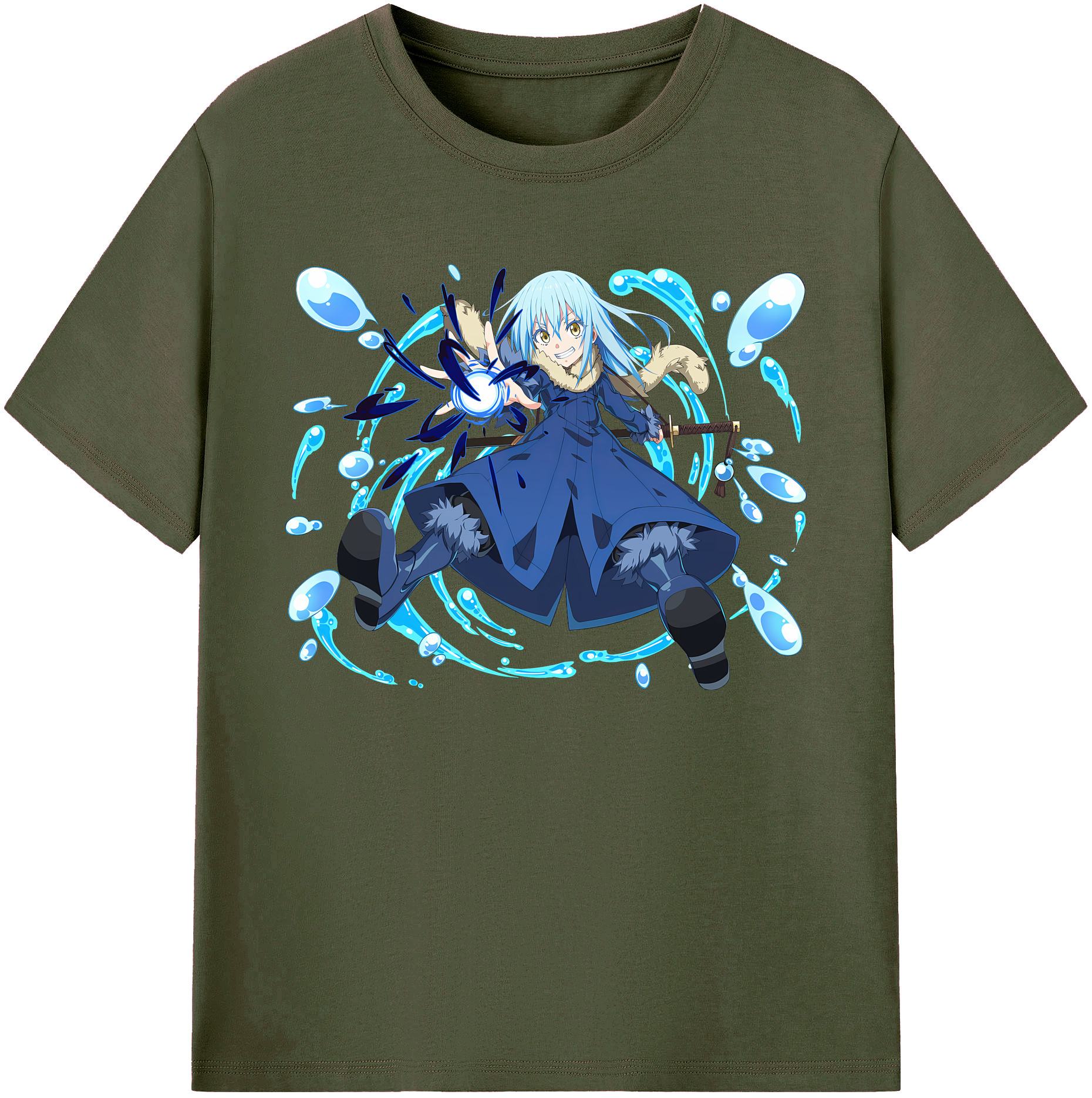 （画像用） 転スラ Regarding Reincarnated to Slime 綿100％ メンズ半袖Tシャツ｜肌触りやわらか＆通気性